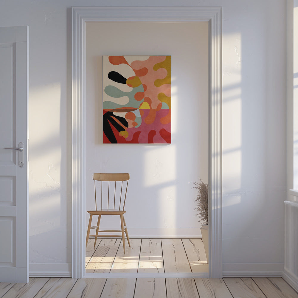 Warme Farben Bauhaus Geometrie5 | Leinwand
