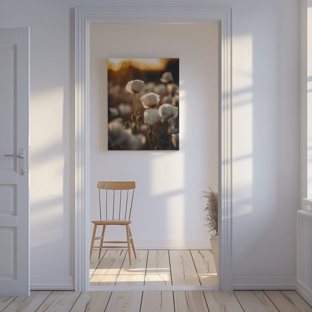 Goldene blühende Morgendämmerung | Leinwand