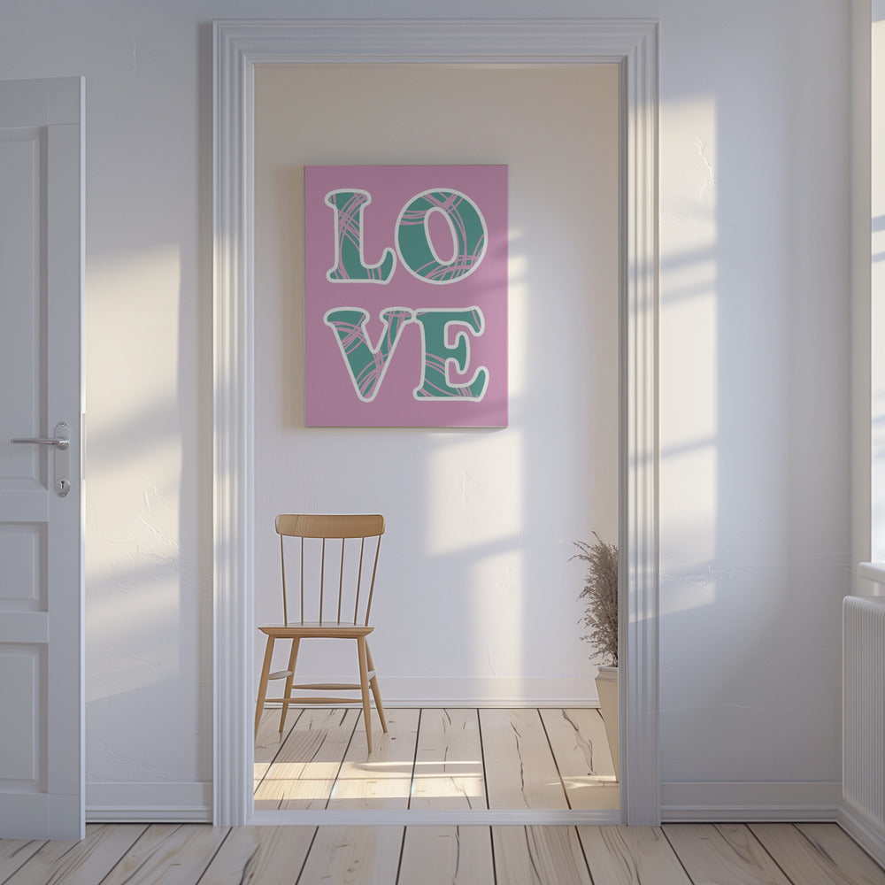 Mutige Liebeslinien | Leinwand