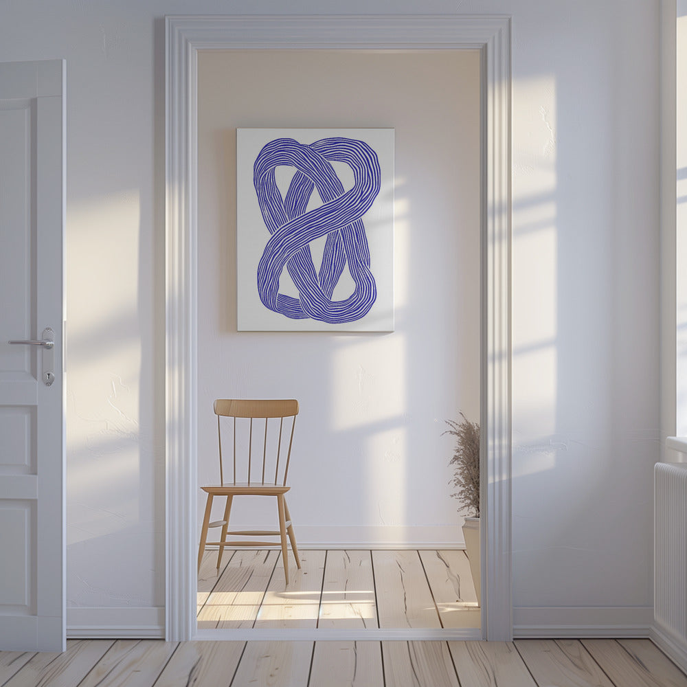 Blaue Unendlichkeitsschleife | Leinwand