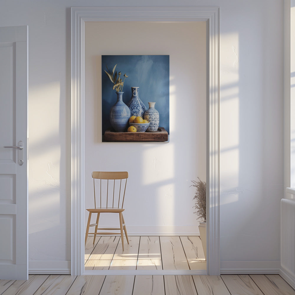 Stillleben mit Blauer Harmonie | Leinwand