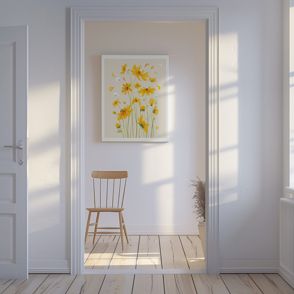 Goldene Blüten | Leinwand