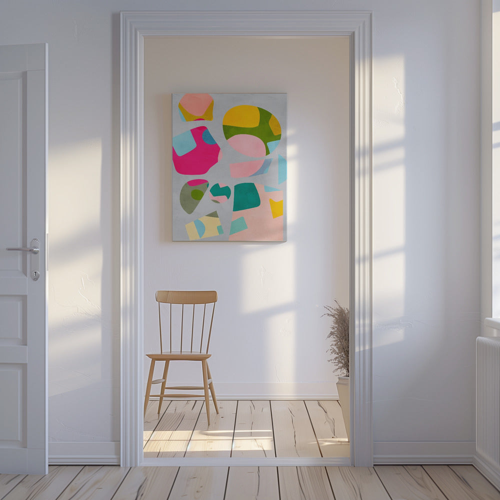 Minimaler Ausschnitt bunt | Leinwand