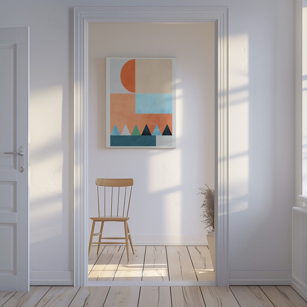 Spaces Bleu Dreieck | Leinwand