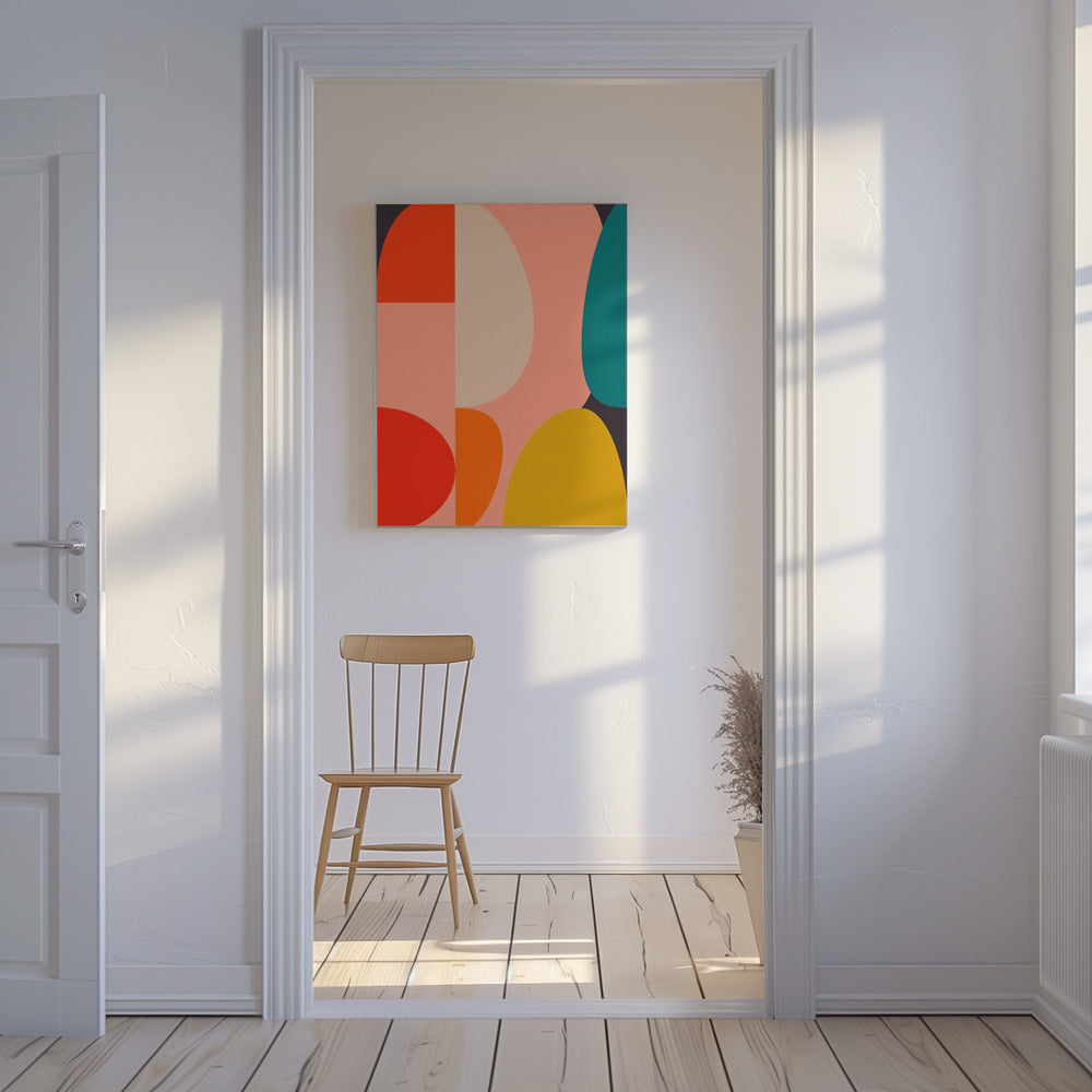 Mid Century Pastell 14 | Leinwand