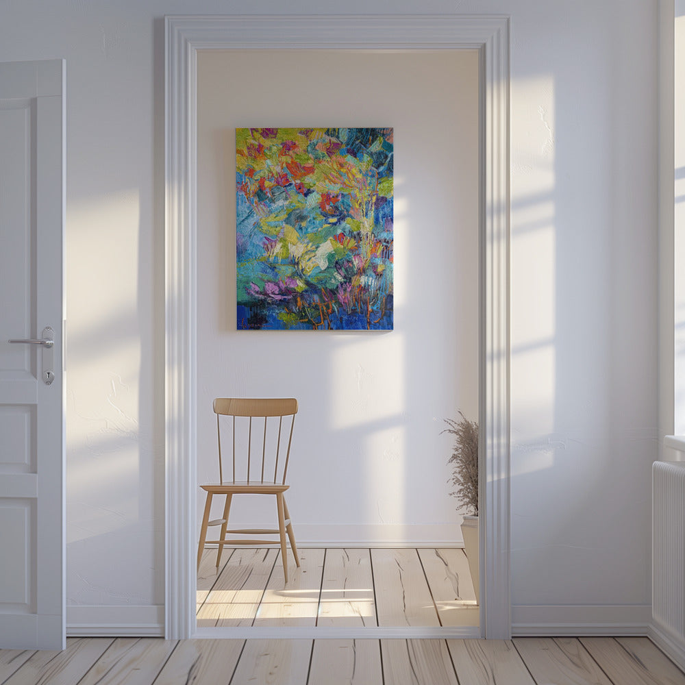 Strahlende Teichsonate | Leinwand