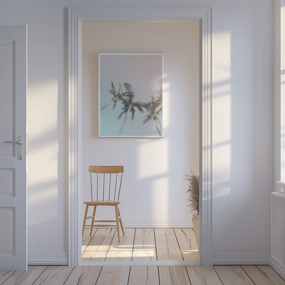 Pastell Palmen Glückseligkeit | Leinwand