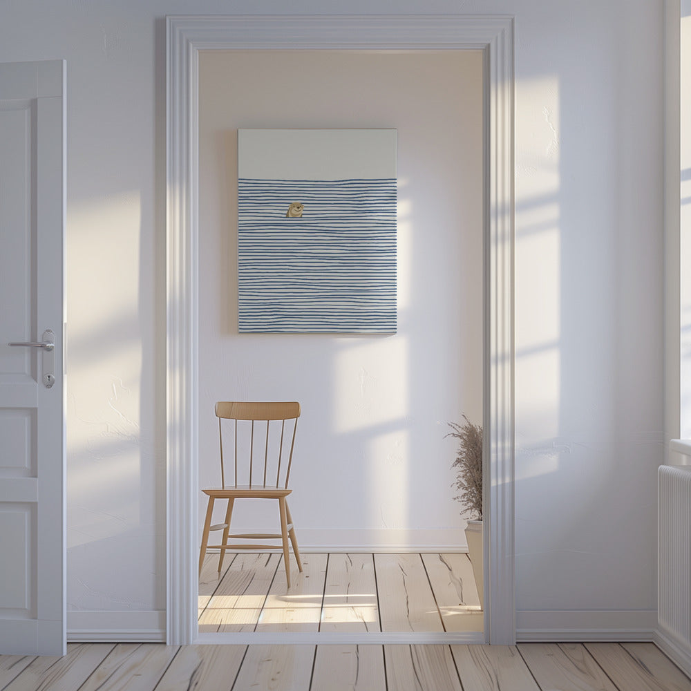 Otter in the Waves | Canvas