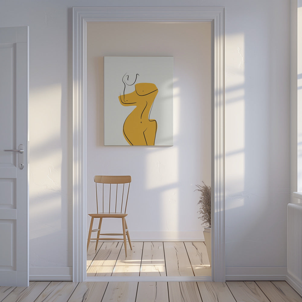 Elegante weibliche Aktsilhouette | Leinwand