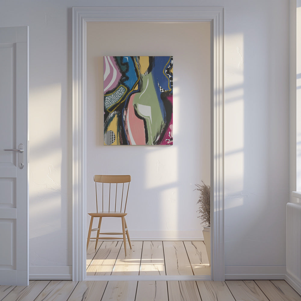 Bunter abstrakter Hintern | Leinwand