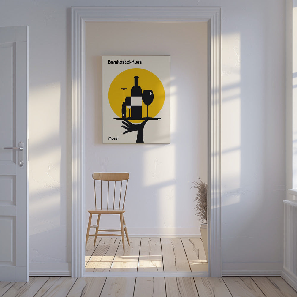 Moselwein Minimalistischer Druck | Leinwand