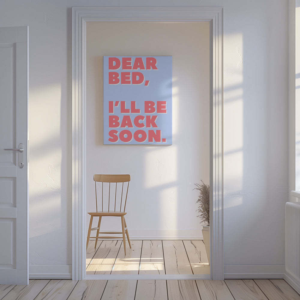 Brief an mein Bett | Leinwand