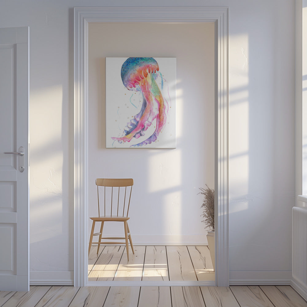 Quallen mit Regenbogenfarben | Leinwand