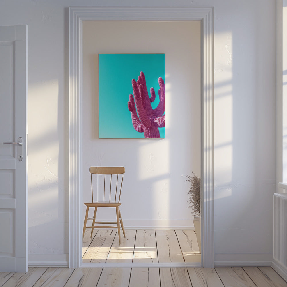 Magenta Pink Saguaro | Leinwand
