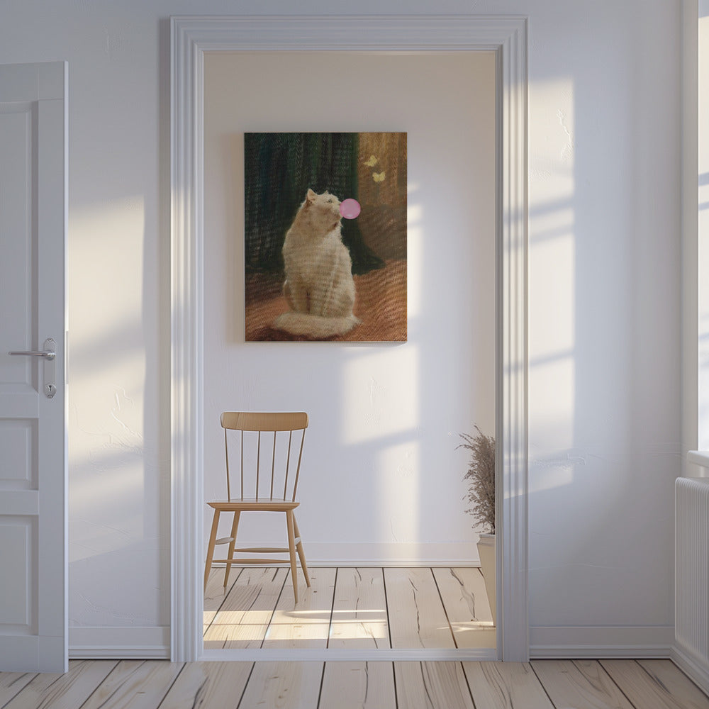 Kaugummi und Katze | Leinwand