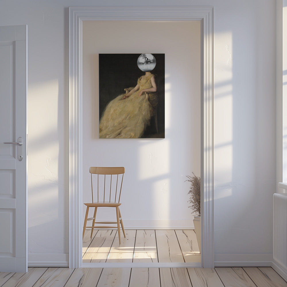 Disco-Kopf-Vintage-Collage | Leinwand