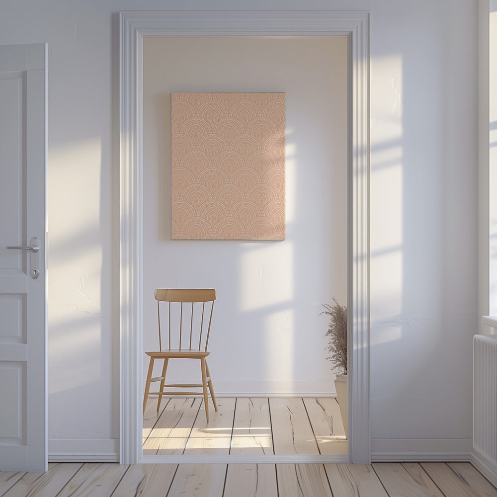 Gepunkteter Pfirsichflaum | Leinwand