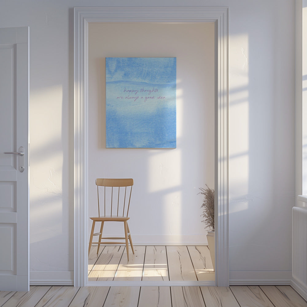 Positive blaue Stimmung | Leinwand
