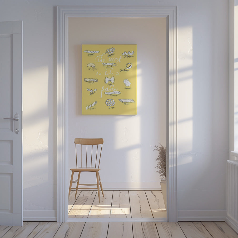 Das Geheimnis des Lebens ist Pasta | Leinwand
