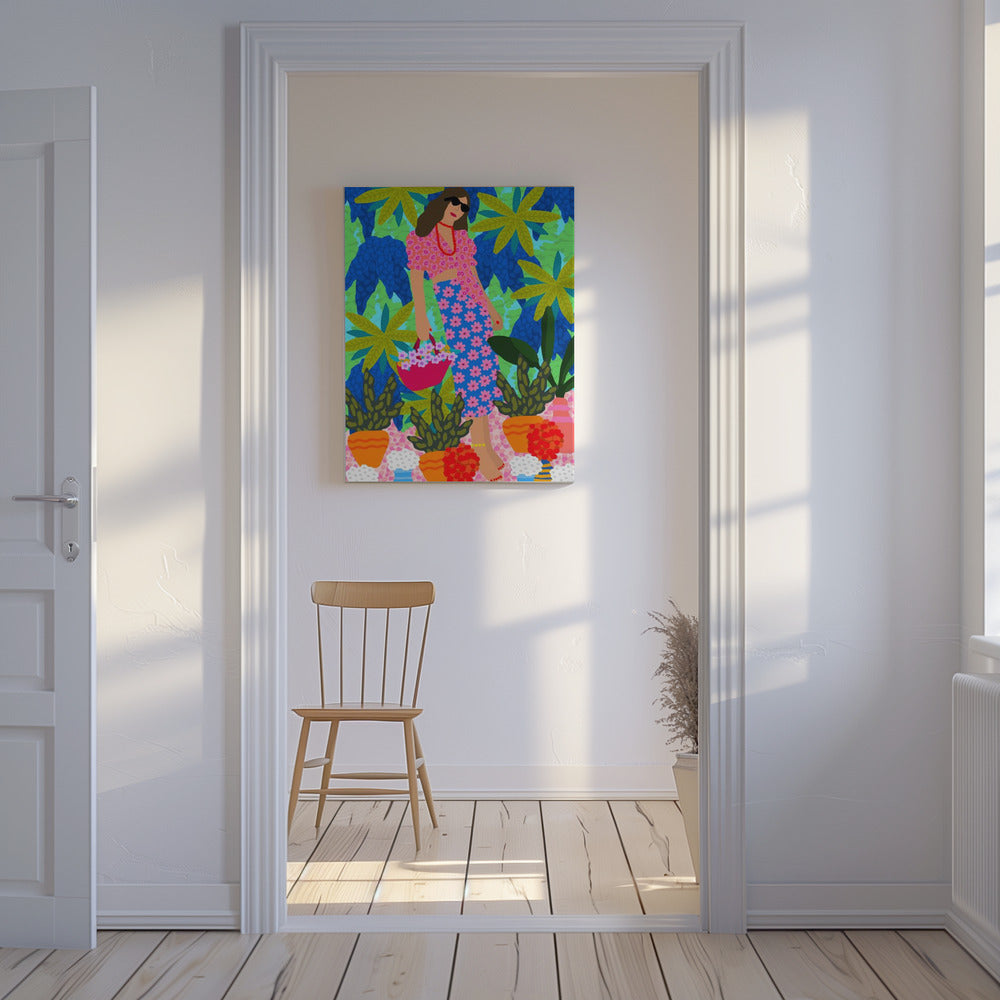 Spaziergang zwischen Gärten | Leinwand