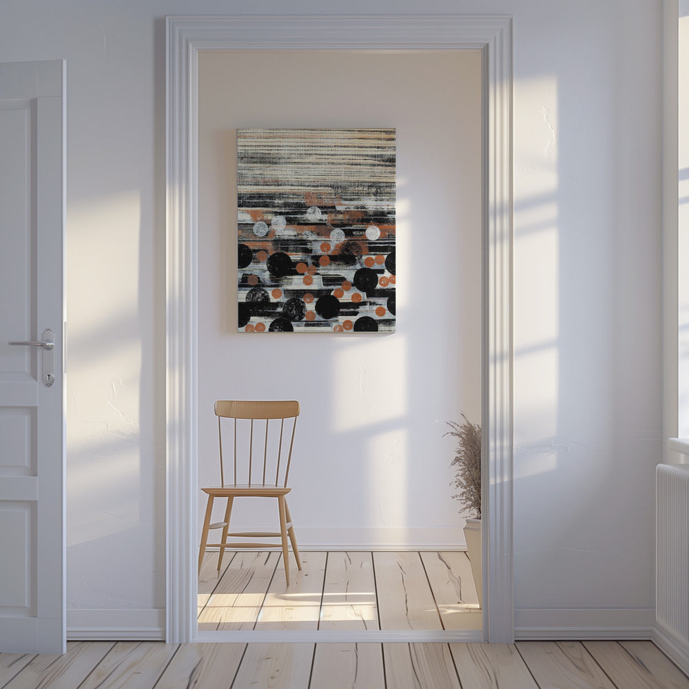 Rhythmische Punktlandschaft | Leinwand