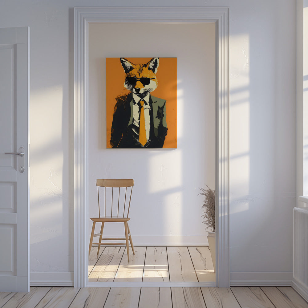 Fuchs im Anzug | Leinwand