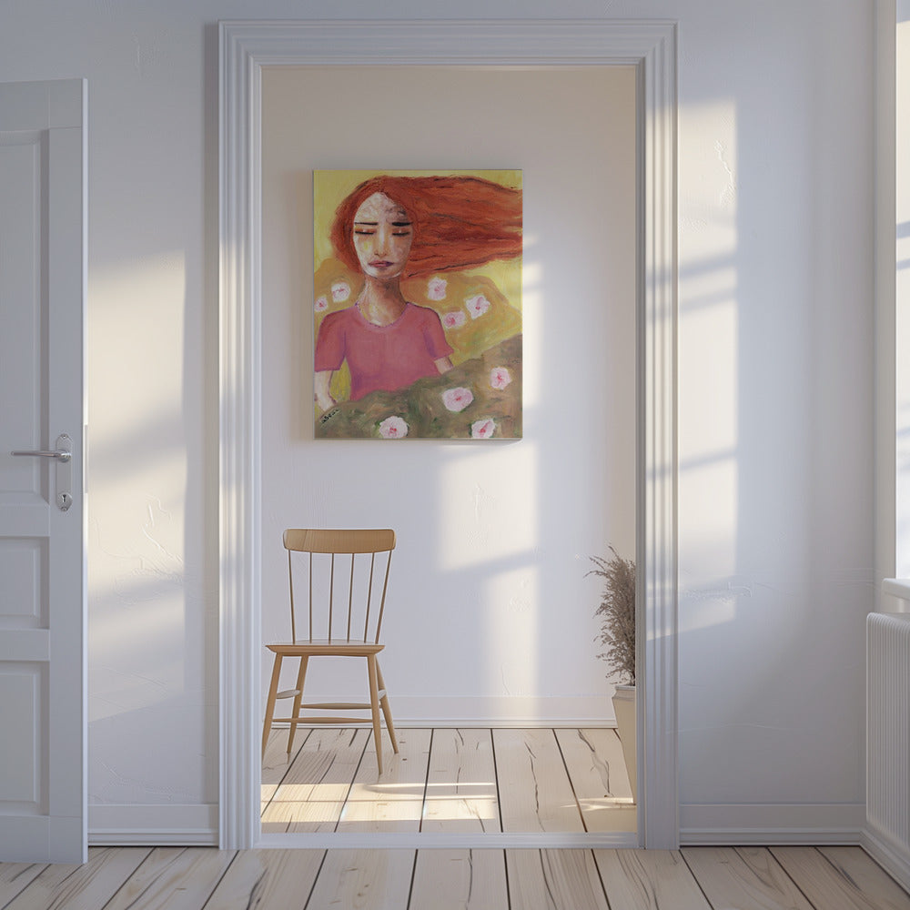 Red Head Free as the Breeze | Canvas