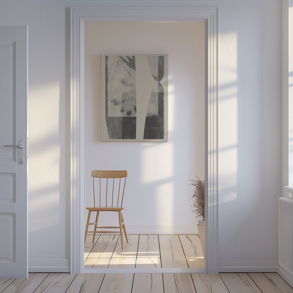 Neutral Organic Shapes in taupe and white | Canvas