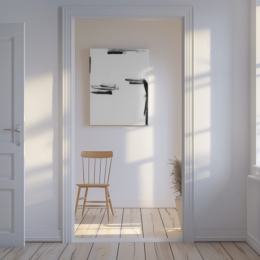 Minimal Black and White Abstract 1 | Canvas