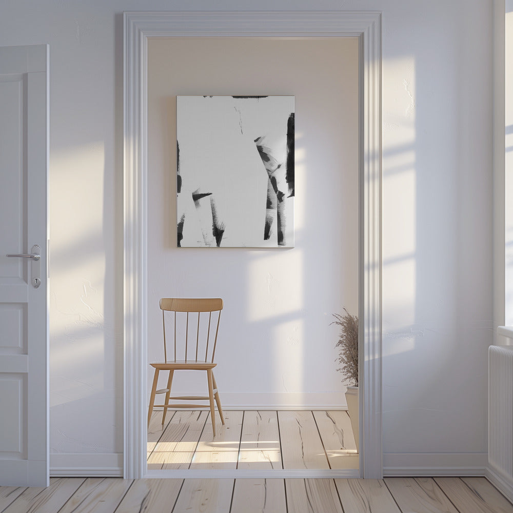 Minimal Black and White Abstract 3 | Canvas