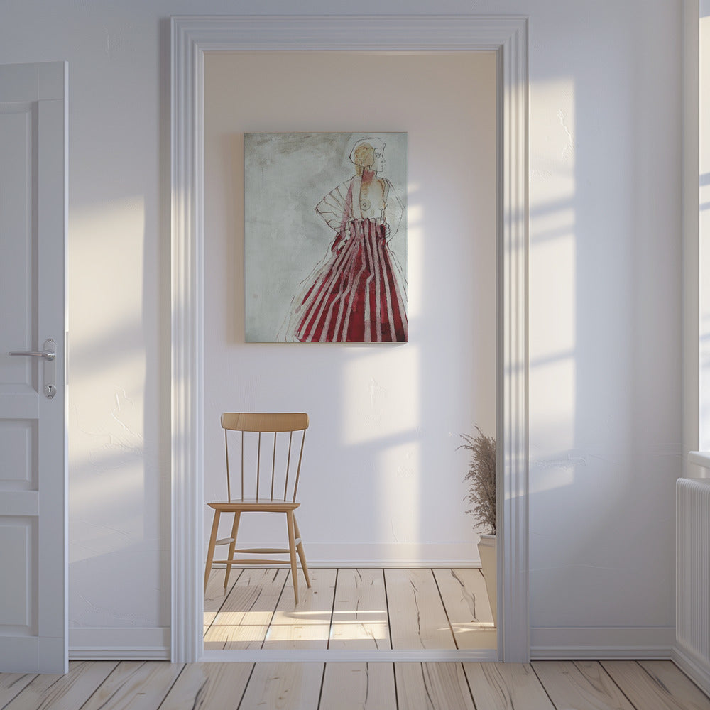 Frau in Rot | Leinwand