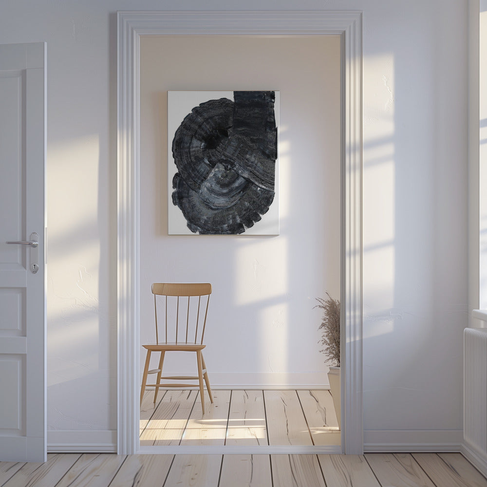 Schwarzes Fossil 1 | Leinwand