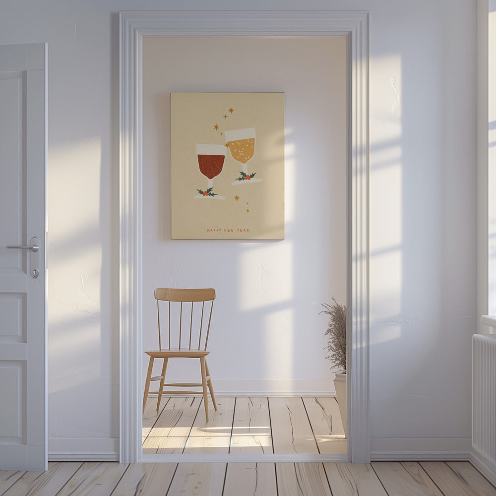 Make a wish to the clinking of glasses | Canvas
