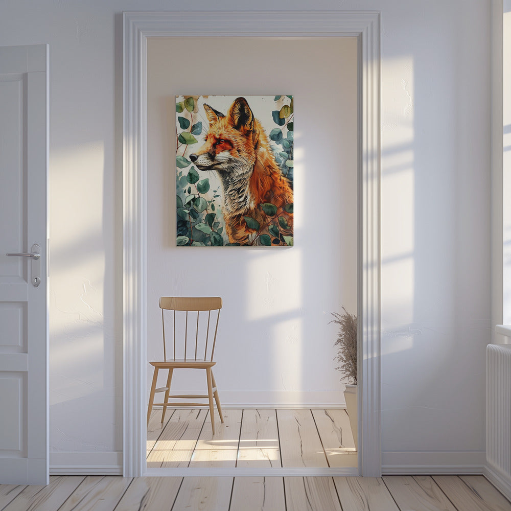 Tier Aquarell Kunst Fuchs 10 | Leinwand