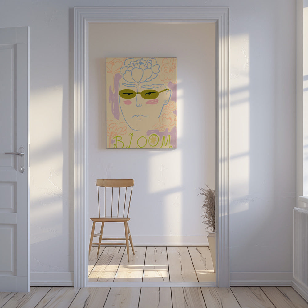 Florale Sonnenbrille | Leinwand