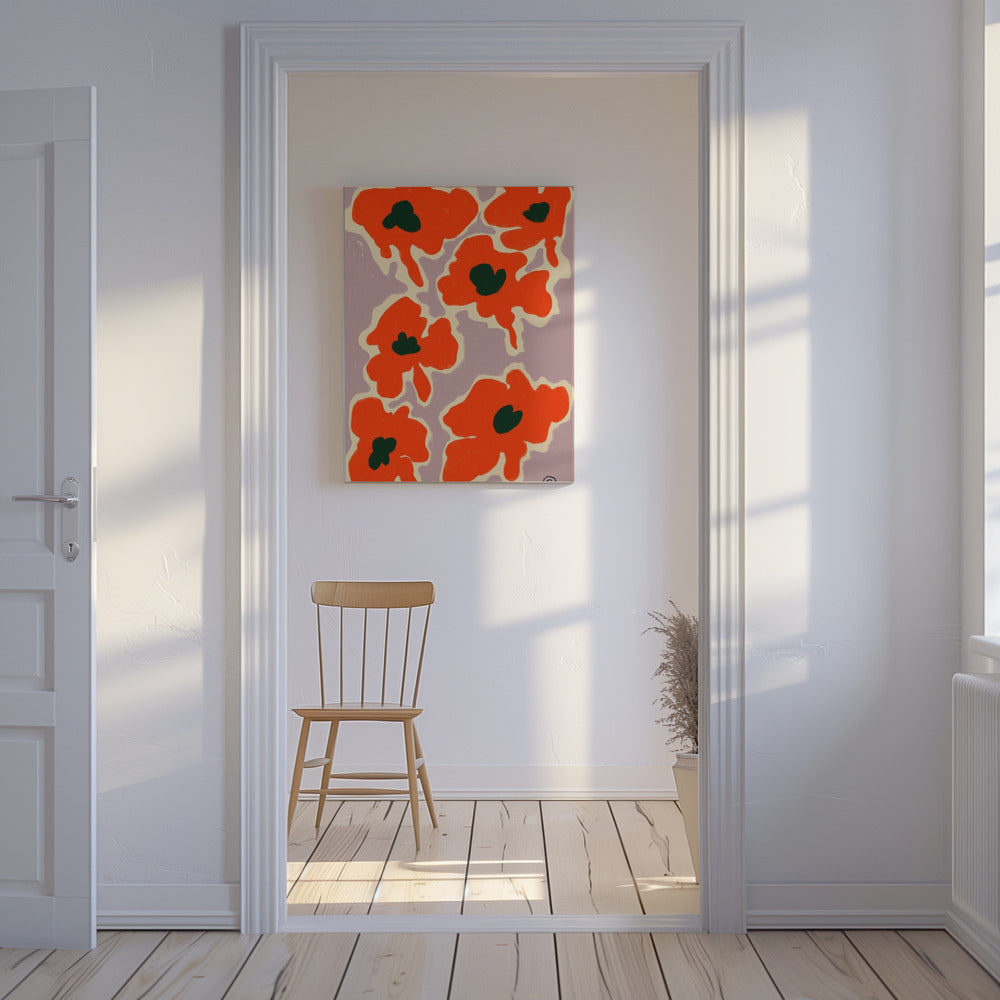 Lebendige Mohnblumen | Leinwand