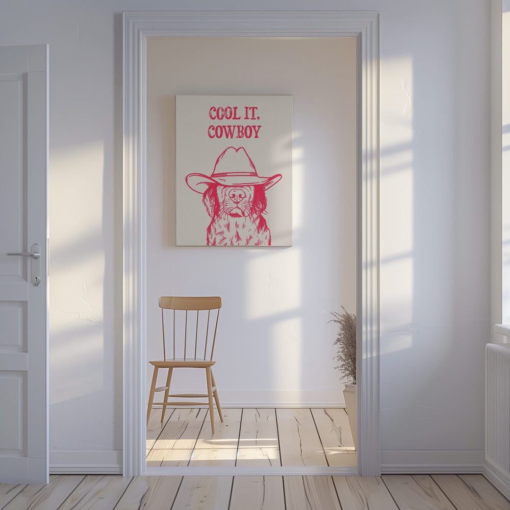 Cool it Cowboy Pink | Leinwand