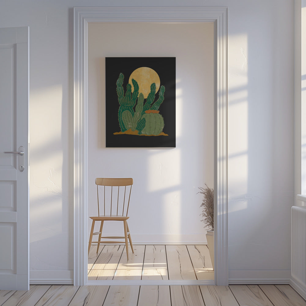 Moderne Americana und Kaktus | Leinwand