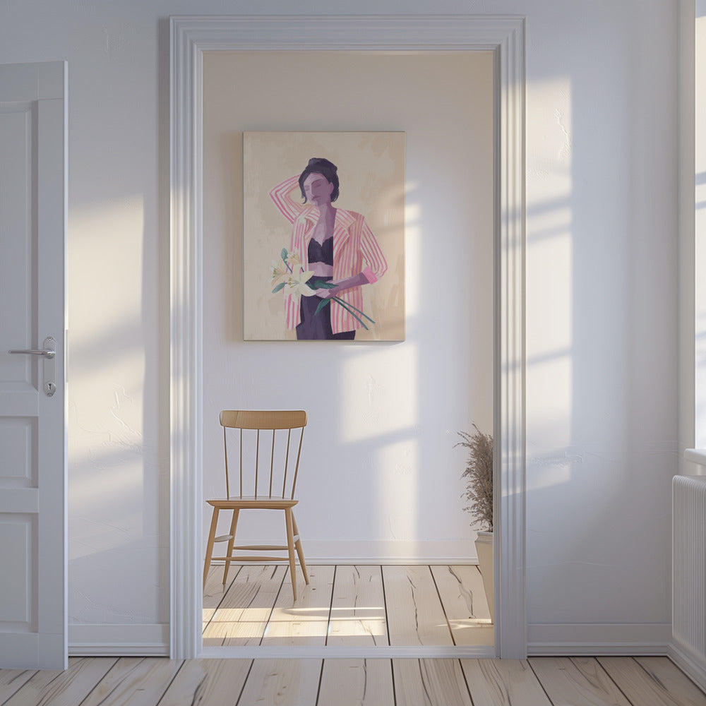Lilly in einer Jacke | Leinwand
