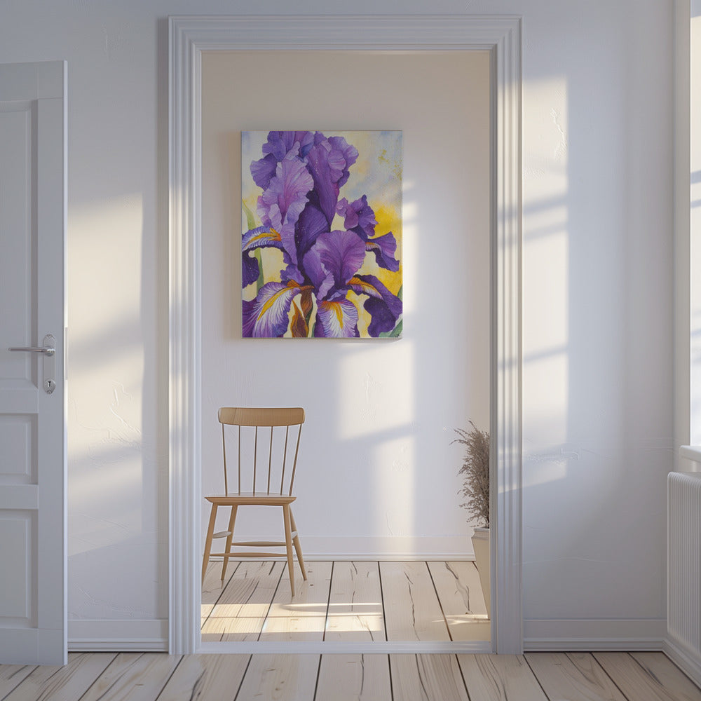 Iris Aquarell | Leinwand