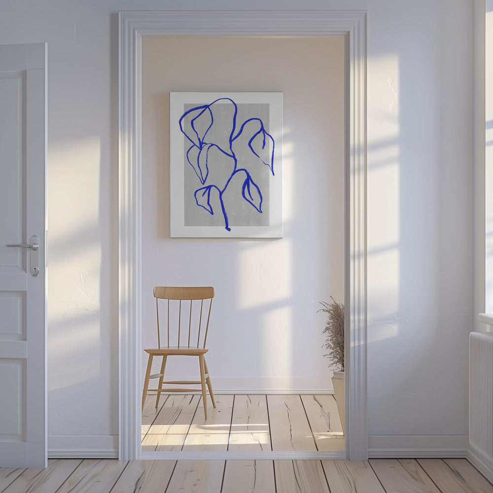 Blaue Linien Harmonie | Leinwand