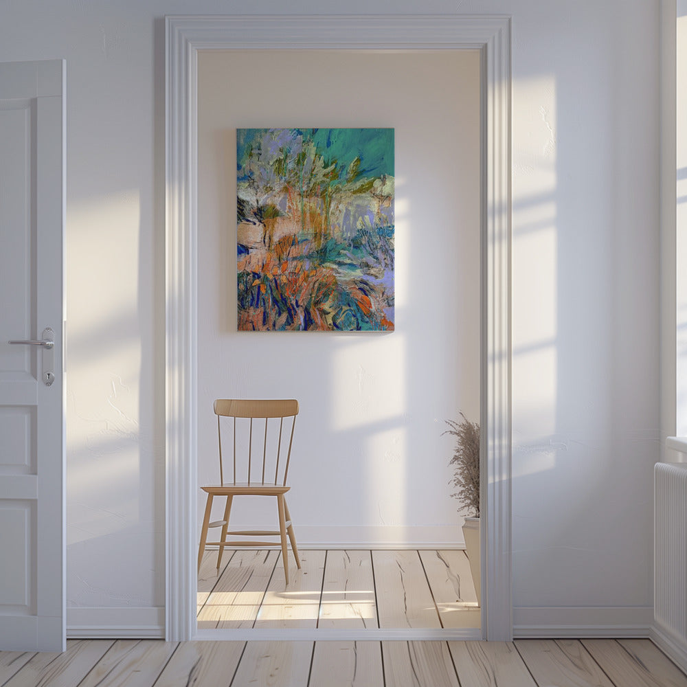 Traumlandschaft Pinselstriche | Leinwand