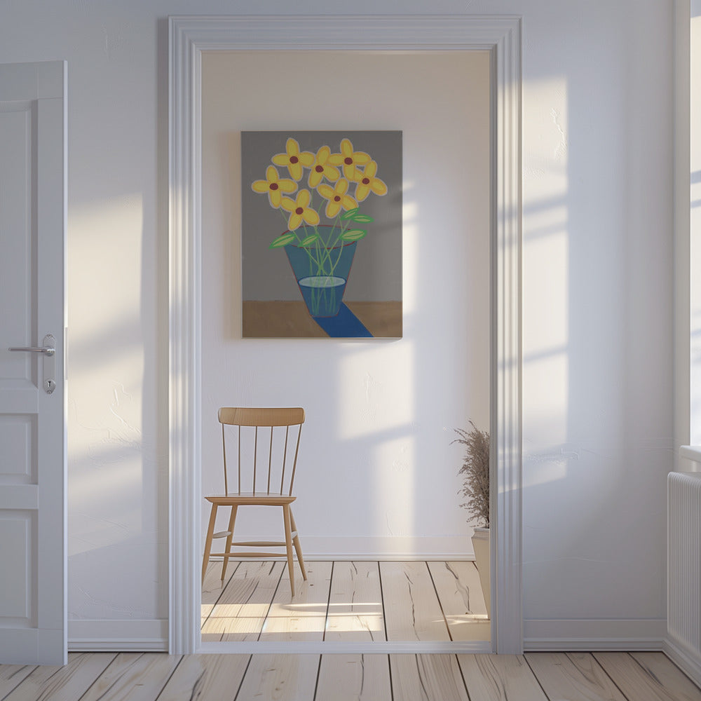 Gänseblümchen in Vase | Leinwand