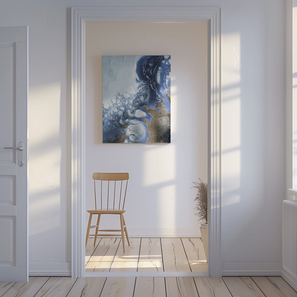 Zen Art 'Ocean Wave Waltz 2' - Aquarellwellen | Leinwand
