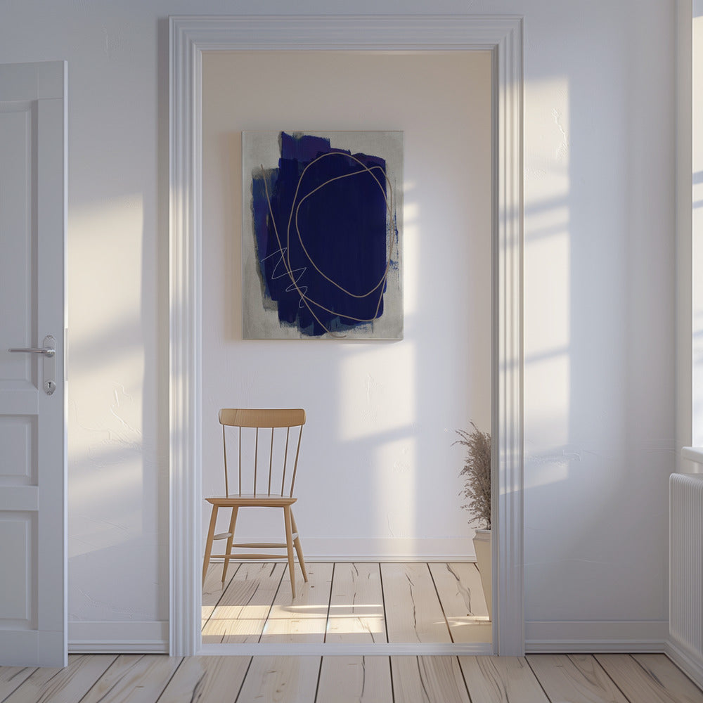 Blaue Striche 5 | Leinwand
