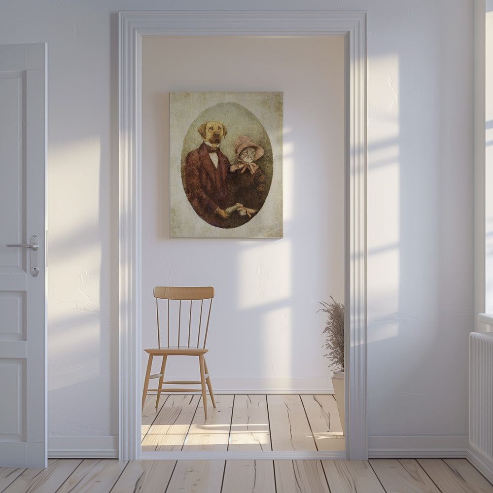 Porträtpaar im viktorianischen Stil | Leinwand