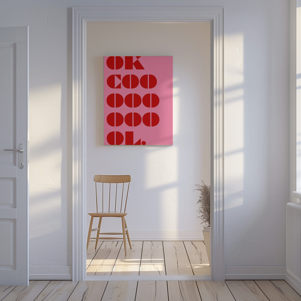 Fettgedruckte geometrische Botschaft | Leinwand