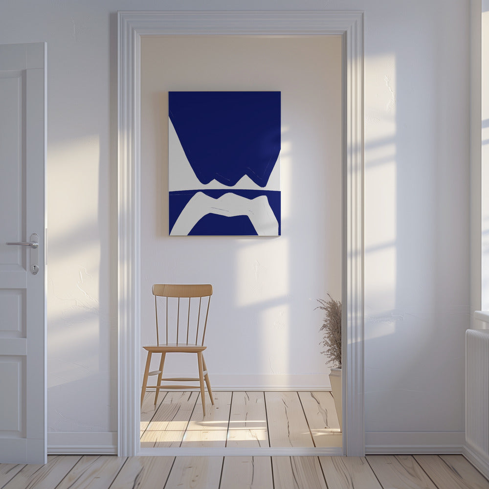 Blaue Wellen Harmonie | Leinwand