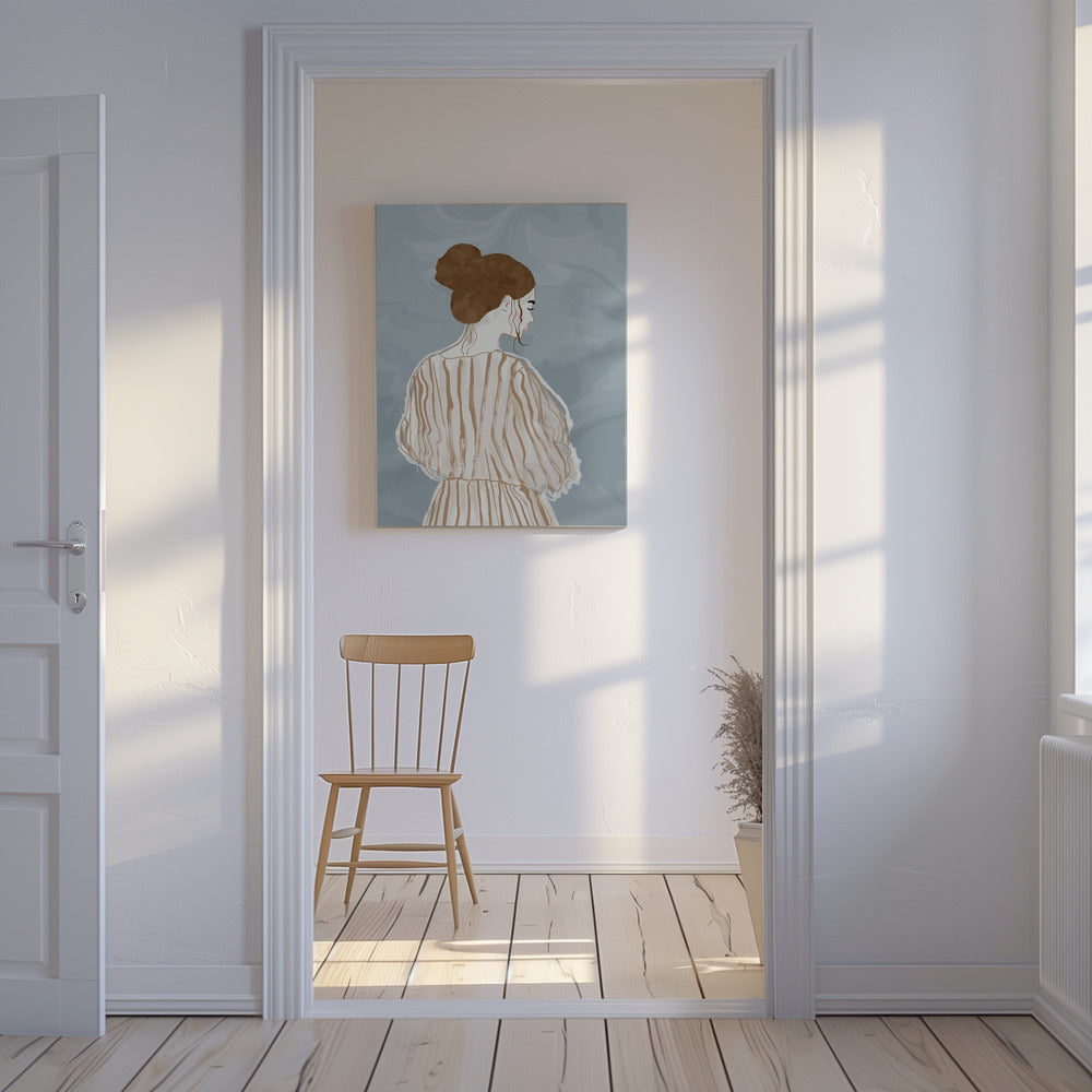 Frau, die allein steht | Leinwand