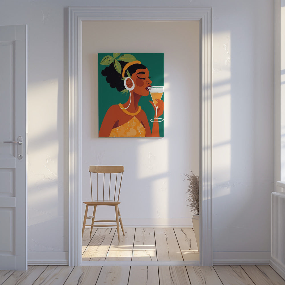 Trinken in den Tropen | Leinwand